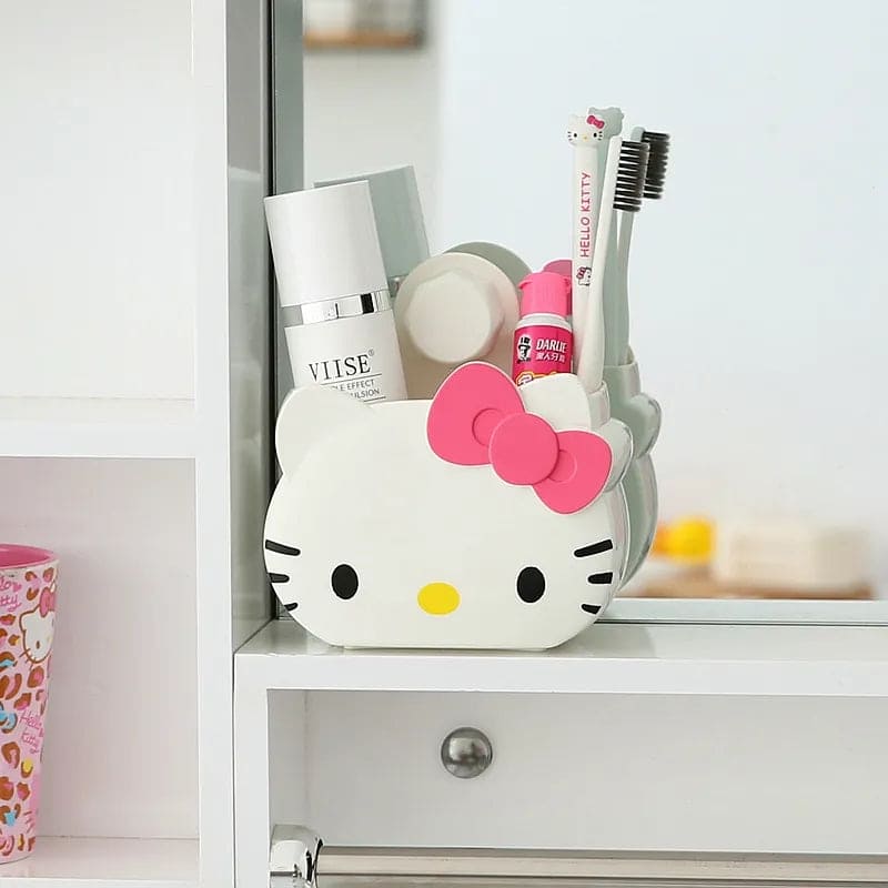 Hello Kitty Toothbrush Holder, Multifunctional Wall Bathroom Storage Rack, Wall Mount Toothbrush Holder for Bathroom Hello Kitty Toothbrush Holder, Multifunctional Wall Bathroom Storage Rack, Wall Mount Toothbrush Holder for Bathroom